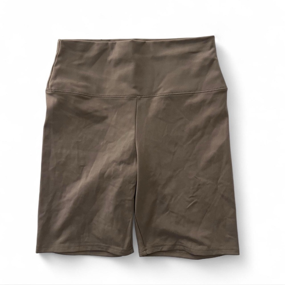 brown biker shorts women